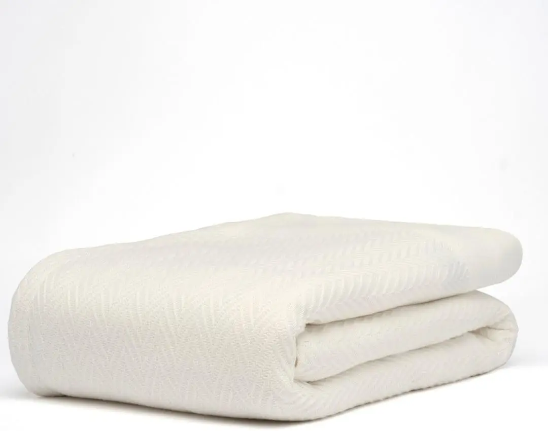 

100% Cotton Herringbone Weave Blankets, 66"" X 90"" Twin, Throw Blanket For Bed, All Season Cotton Blanket, Cozy Blanket,Throws