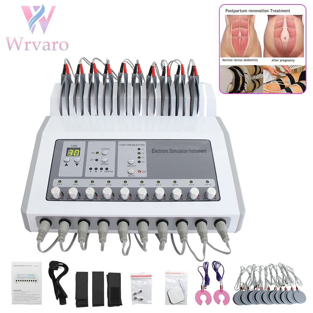 Slimming Machine Microcurrent Russian Waves Ems Muscle Atimulator Electrostimulation Current Device Weight Loss Body Massage