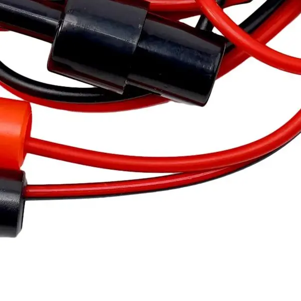 1M 4mm Gold Plated Banana To Hook Clamp Adapter Pair For Multimeter Leads Wire Red Black Electric Cable