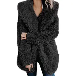 Jackets Teddy Coat Women Winter Jackets Kawaii Fur Jacket Hooded Overcoat Warm Hairy Female Coats Long Sleeve Chaqueta Mujer 2XL