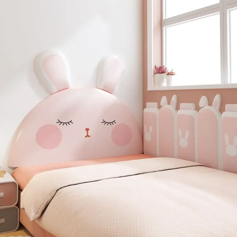 Pink Lovely Rabbit Kids Bed Headboard Bedroom Furniture Head Board Cabecero Cama Tete De Lit Wall Panels