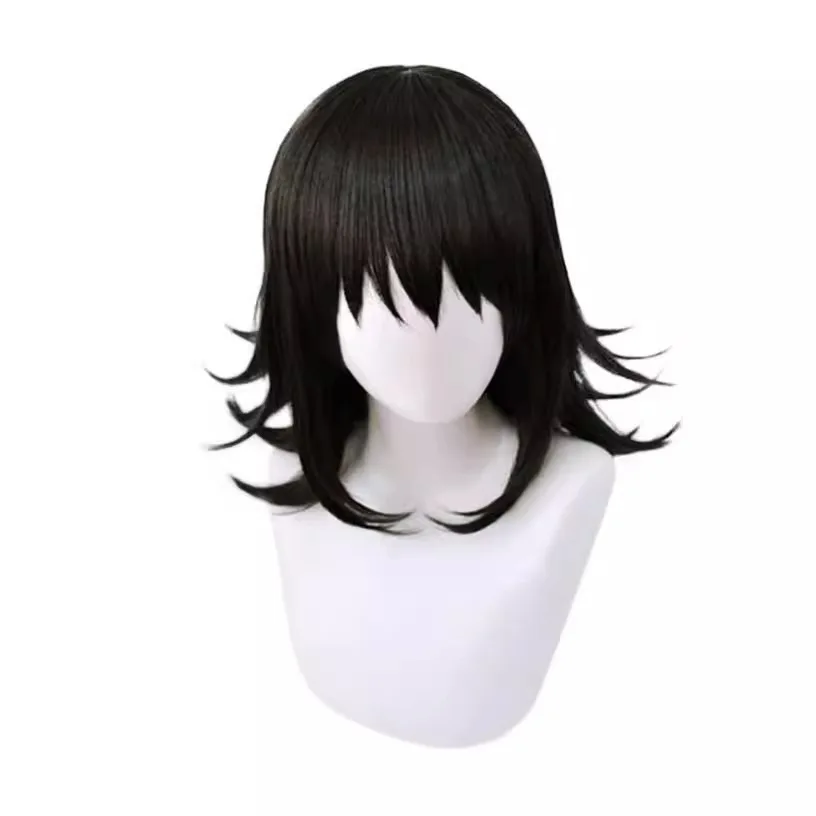 شعر مستعار أسود قصير لشخصية شينوبو من يأتي مع تجعيد علوي وملمس رقيق، وهو شعر مستعار كوسبلاي للأنمي