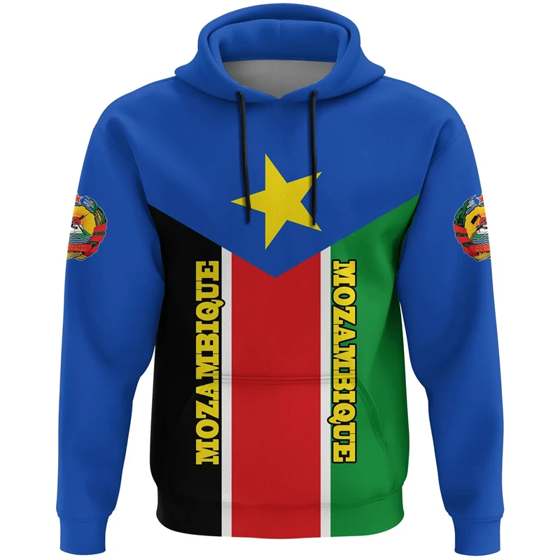 

Mozambique Flag Map 3D Print Hoodies For Men Clothes Casual Boy Hoody National Emblem Graphic Sweatshirts Africa Male Pullovers