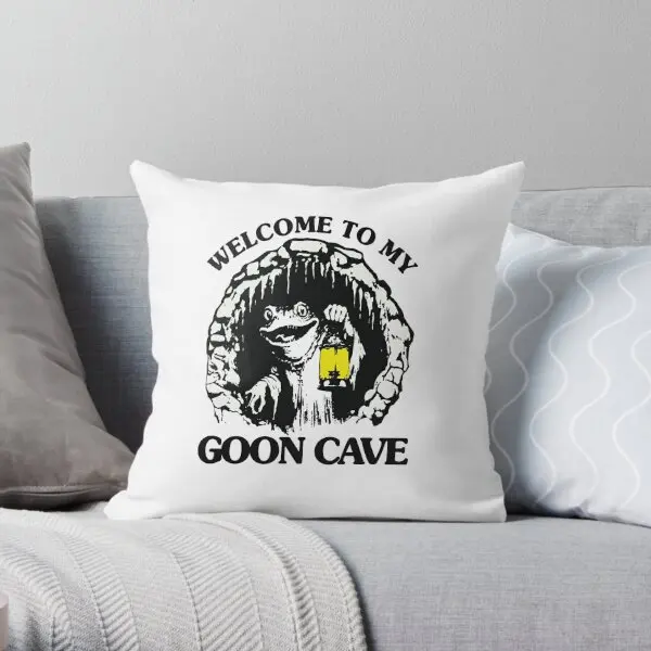 

Welcome To My Goon Cave Printing Throw Pillow Cover Fashion Waist Cushion Car Bedroom Comfort Pillows not include One Side