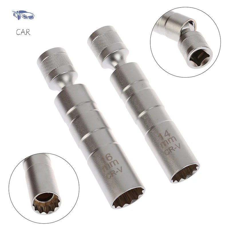 14/16mm Set Universal Joint With Magnetic Flexible Socket Thin Wall 3/8