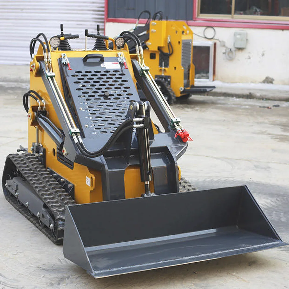 USA Hot Mini Skid Steer Loader With Bucket Compact 26HP Mini Skid Steer Track Loader Attachment EPA Petrol Engine On Sale