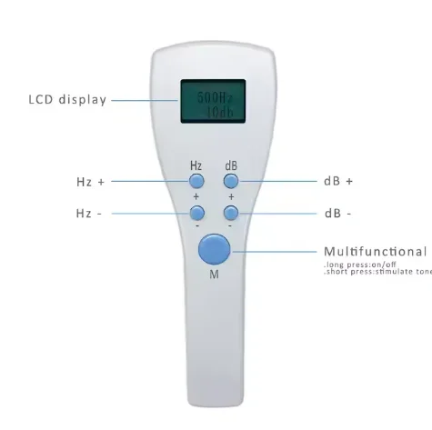 Portable Hand-held Screening Audiometer For Quick It And Hearing Testing With High Quality Tdh39 Dd45 Headphone Cushion