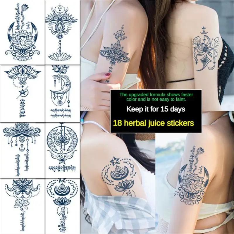 Simulated Tattoo Stickers Gem Haina Tattoo Not Easily Detached Waterproof And Wear-resistant Fake Tattoo Sticker Waterproof Arm