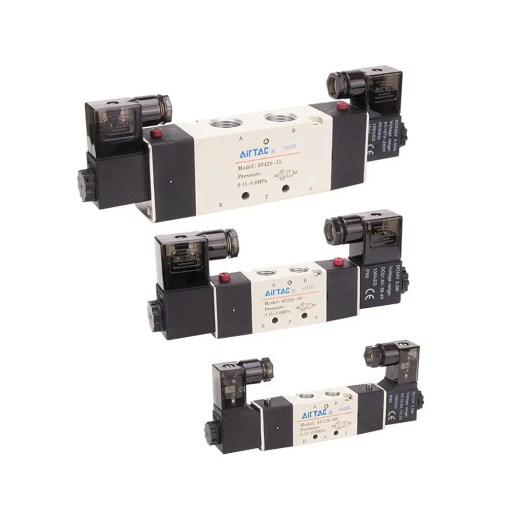 AirTAC 4V130C/E/P-06 DC24V AC220V five-port three-position solenoid valve