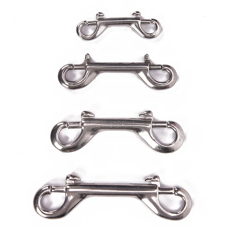 65/88/100mm Doppelendiger Tauchhaken aus Zinklegierung, Karabinerhaken mit Öse, Schnellverschluss-Karabiner, Unterwasser-Tauchzubehör – Detail 4