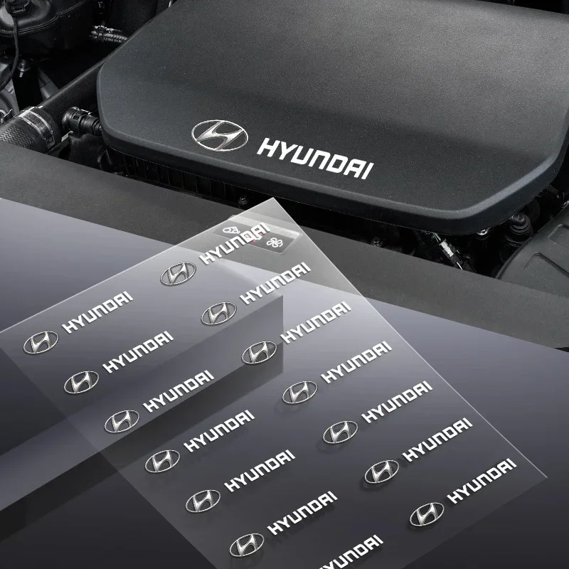Car Logo Stickers Door Side Window Body Universal Decal For Hyundai i30 i20 i10 i20 Tucson Elantra Veloster Sonata Accessories