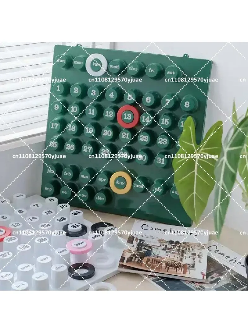 Anel de Calendário Perpétuo Criativo: Decoração de Parede com Data, Arte Única para Casa e Marcador de Data