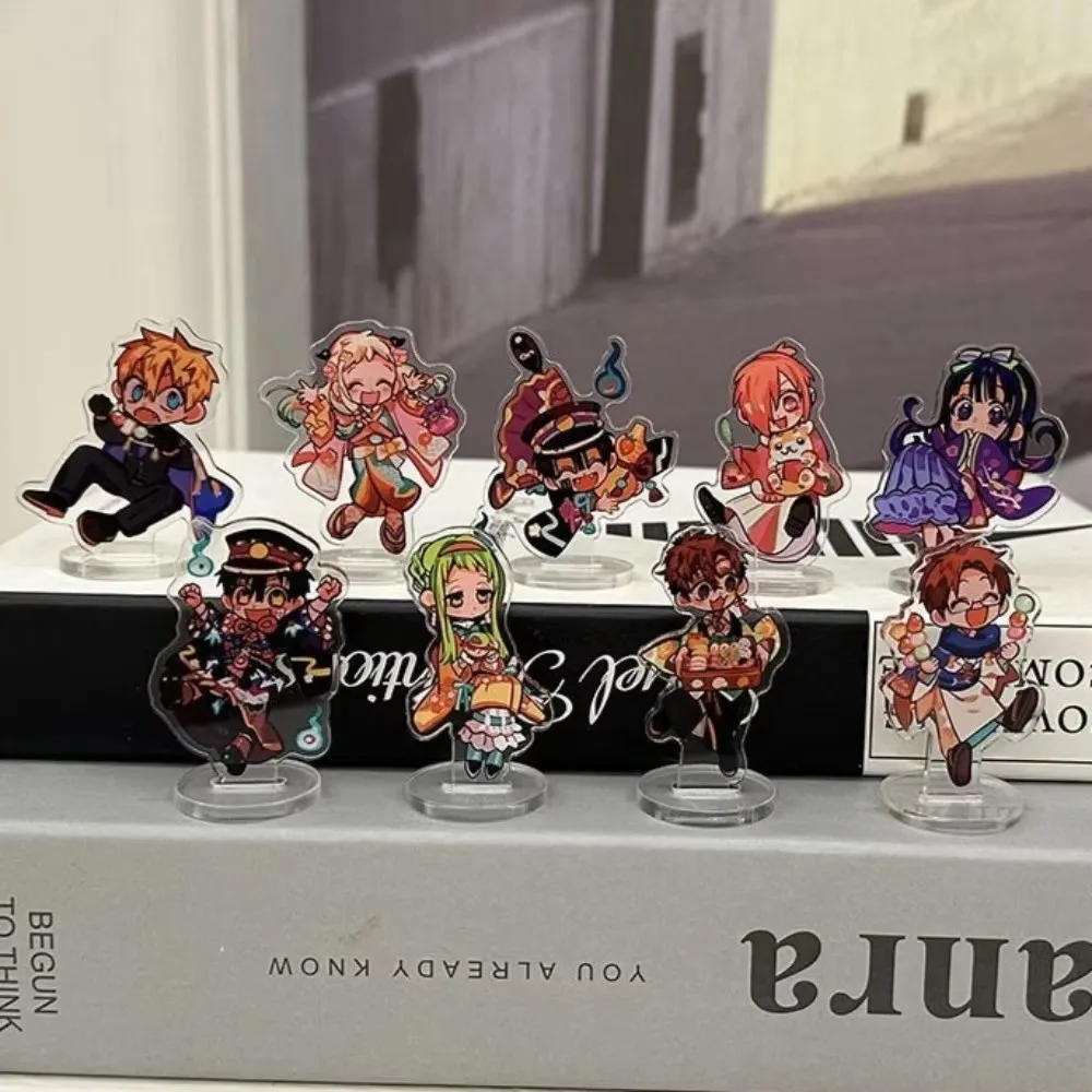 Toilet-bound Hanako-kun Acrylic Stand Figure Minamoto Kou Hanako Anime Peripherals Cute 5CM Mini Desktop Ornament A Set 9 Pieces