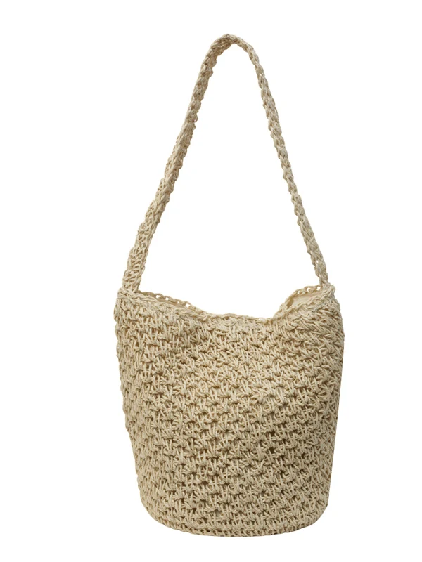 

Большая женская тканая сумка Capaci, новинка 2025, корейская универсальная тканая сумка-ведре для пляжа, на одно плечо