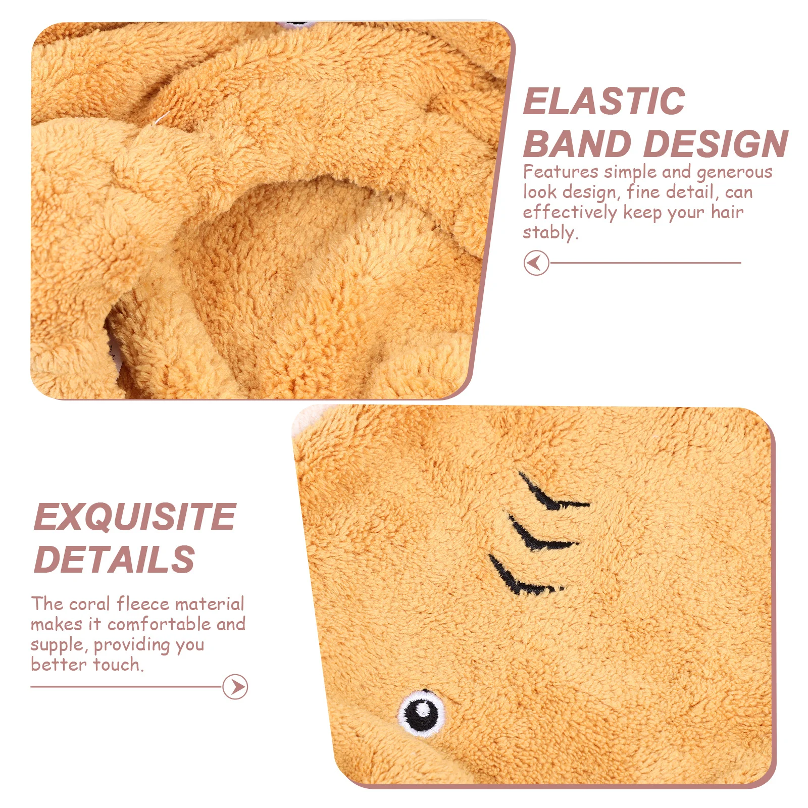 

Coral Fleece Hair Dry Hat for Children Soft Supple Drying Towel Wrap Quick Absorption Bath Cap for Girls Comfortable Fit