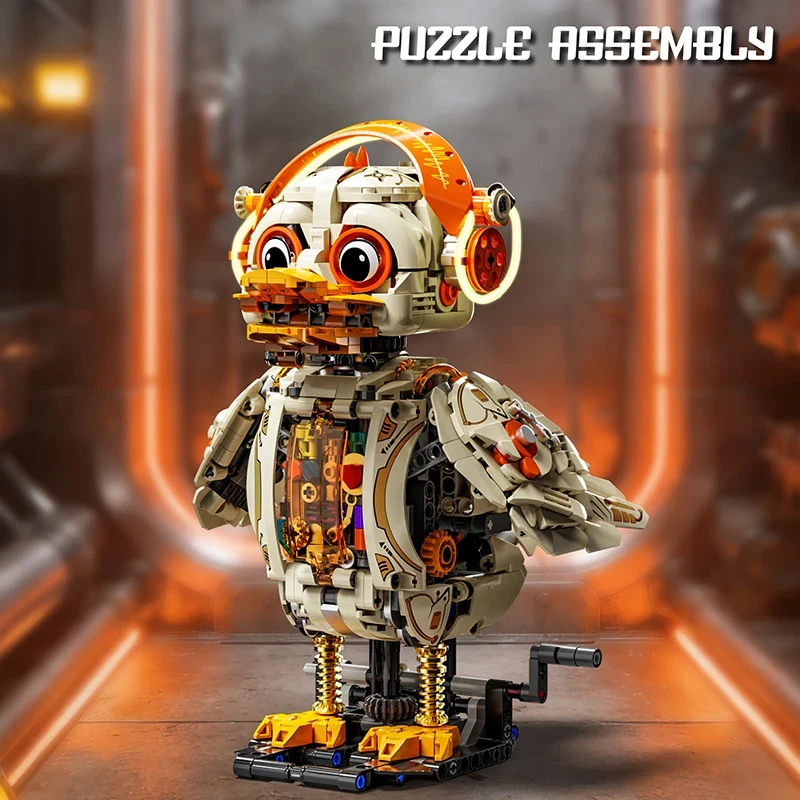 

Набор строительных блоков «Механическая утка» из 1168 деталей, с подвижными конечностями, развивающая головоломка-конструктор, креативное украшение для рабочего стола, подарок для детей и взрослых