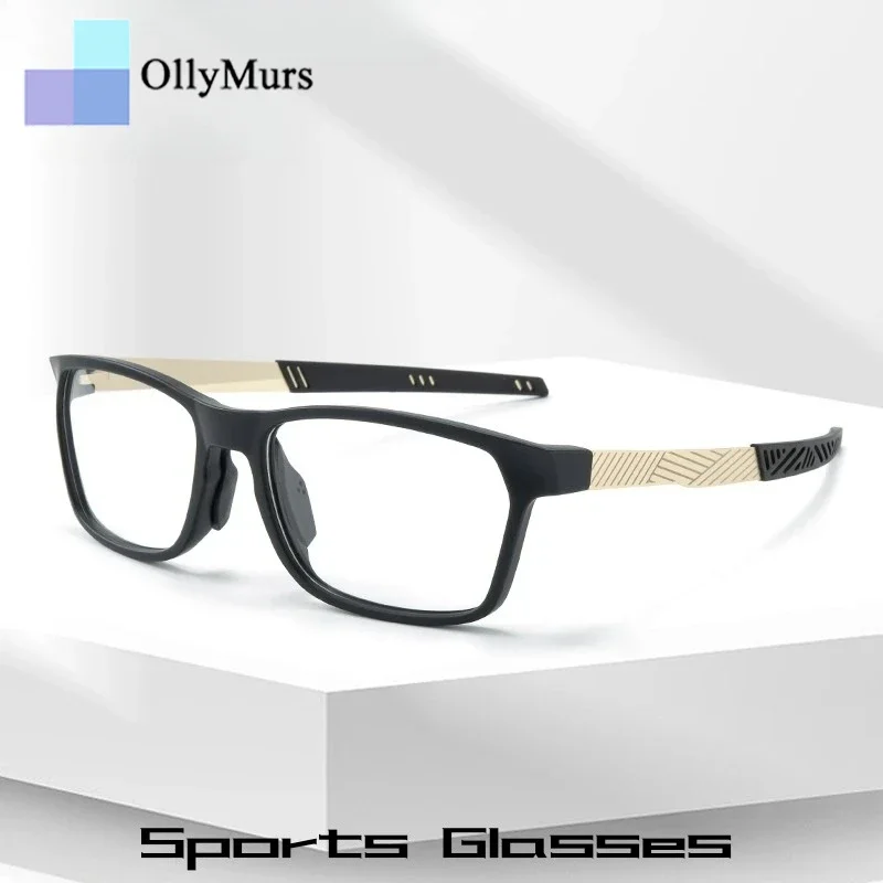 

OLLYMURS модные спортивные очки для мужчин и женщин для велоспорта, баскетбола TR90, квадратная оптическая оправа для очков из сплава 8086