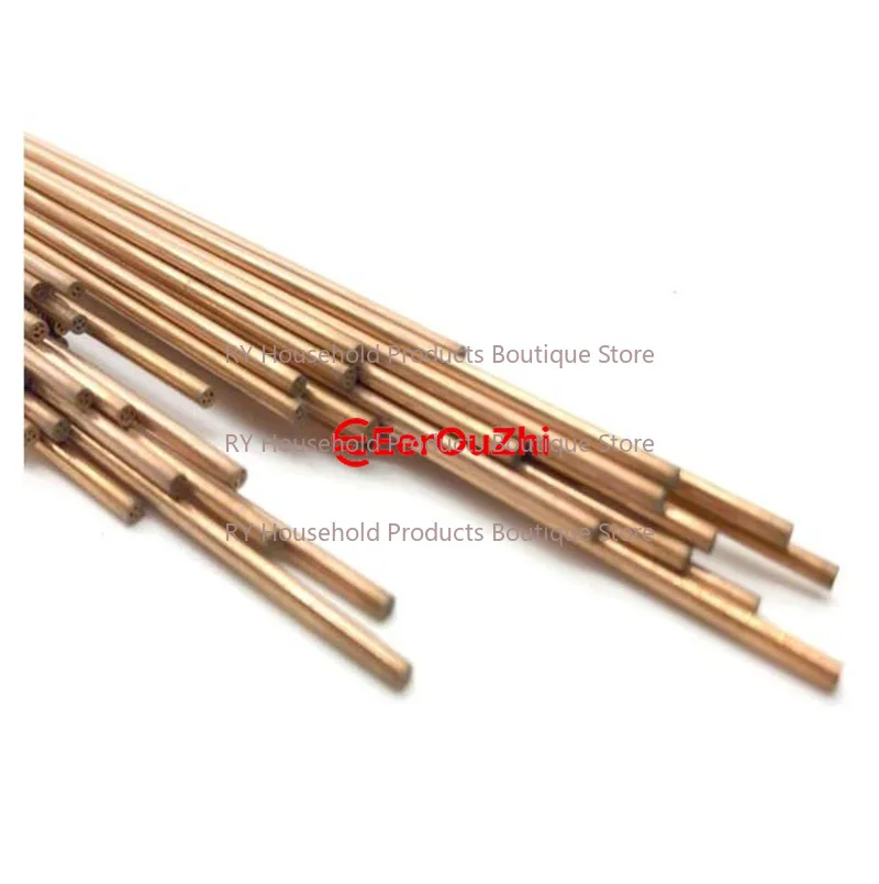 50pcs High Quality Copper Electrode Tube 1.9mm*400mm Multi Hole For EDM Drilling Machine Jointer