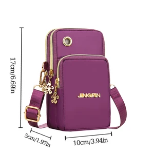 Mini crossbody bag for women, mobile bag, mom, mom, hanging neck, running cover, new fashion, 2024 10 Main Sales mobile bag - №8
