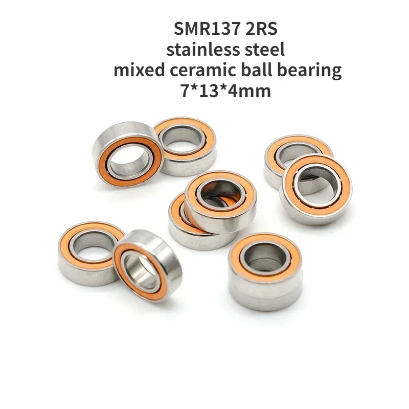SMR137 2RS stainless steel mixed ceramic ball bearing 7*13*4mm fishwheel gear bearing