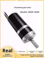 28GP-2838 planetary gear DC brushless reduction motor 12v24v 9-1200rpm max 120kg speed regulation micro small high torque motor