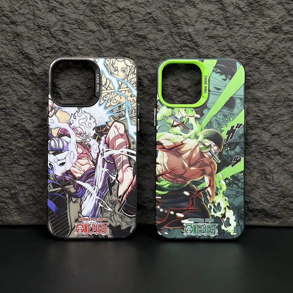 New Anime Pieces Zoros Ones Luffys Phone Case For iPhone 16 15 14 13 12 11 mini Pro Max X XR XSMAX 8 7 Plus Anti Fall Matte Back