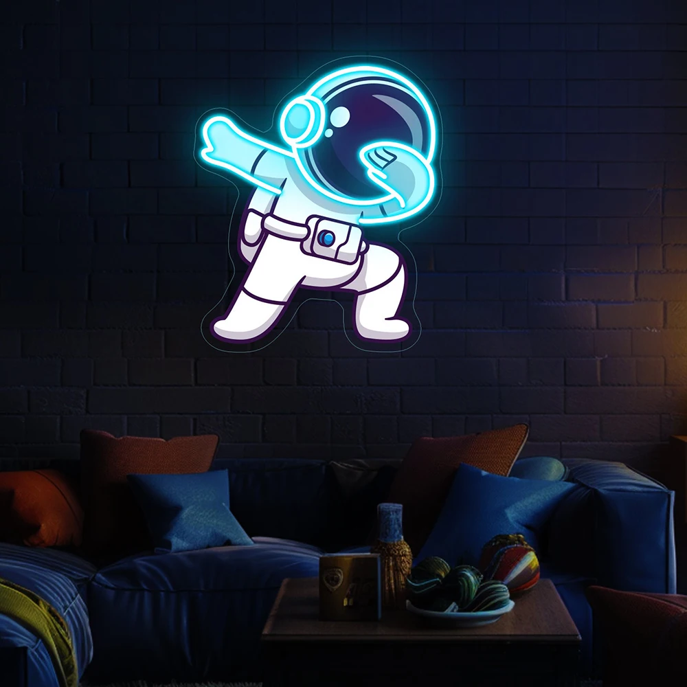 

Astronaut Neon Sign Living Room Bedroom Acrylic Artwork Led Neon Sign Handmade Custom Spaceman Neon Signs Birthday Gifts