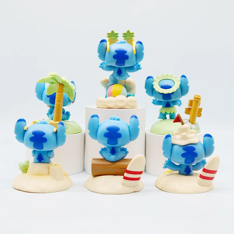 Sandbeach – figurine périphérique de dessin animé Lilo & Stitch, poupée de Collection de modèles d'action, décoration de voiture, jouets pour enfants, cadeau