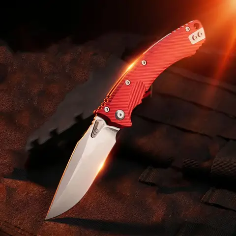 Nouveau couteau pliant Microtech Amphibian à manche en aluminium : couteau à fruits de haute dureté pour l'extérieur, le camping, la collection et l'usage quotidien