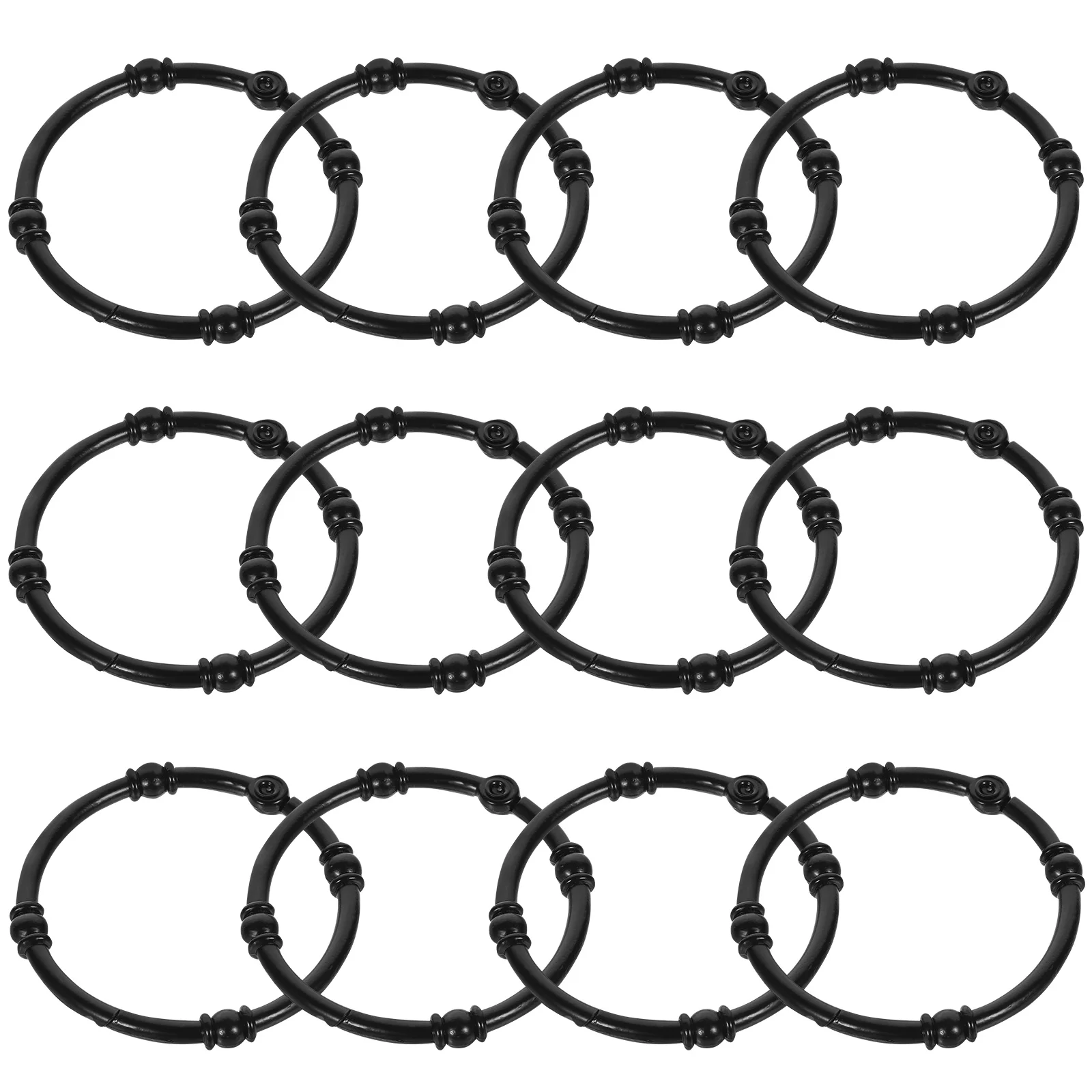 

12Pcs Strong Zinc Alloy Shower Curtain Rings Thickened Metal Rust Resistant for Bathroom Window Curtain Hanging Accessories