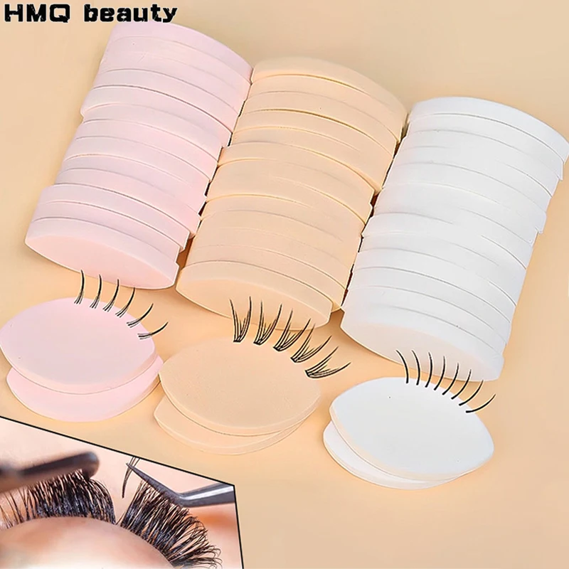 50/10pcs Soft Sponge Fake Eyelash Extension Pads Reusable Eyelash Extensions Training Tools Lash Extensions Supplies Makeup Puff