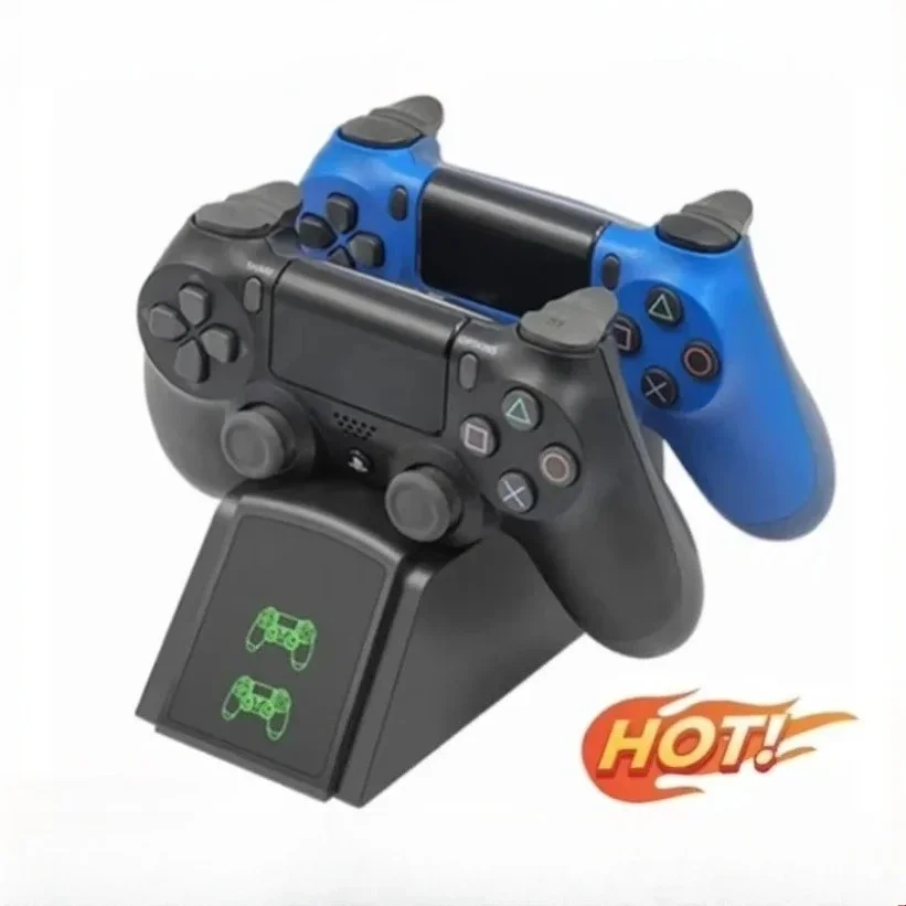PS4 Controller Charger Dual USB Fast Charging Dock Station For Sony Playstation 4 Slim Pro Gamepad Joystick Stand
