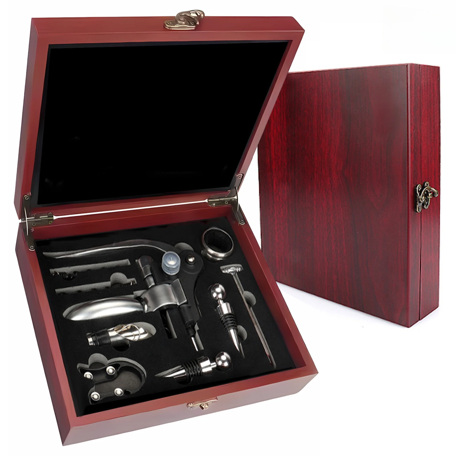 red-wine-bottle-opener-set-wooden-box-set-nine-piece-wine-set-rabbit-head-bottle-opener-gift-box-set