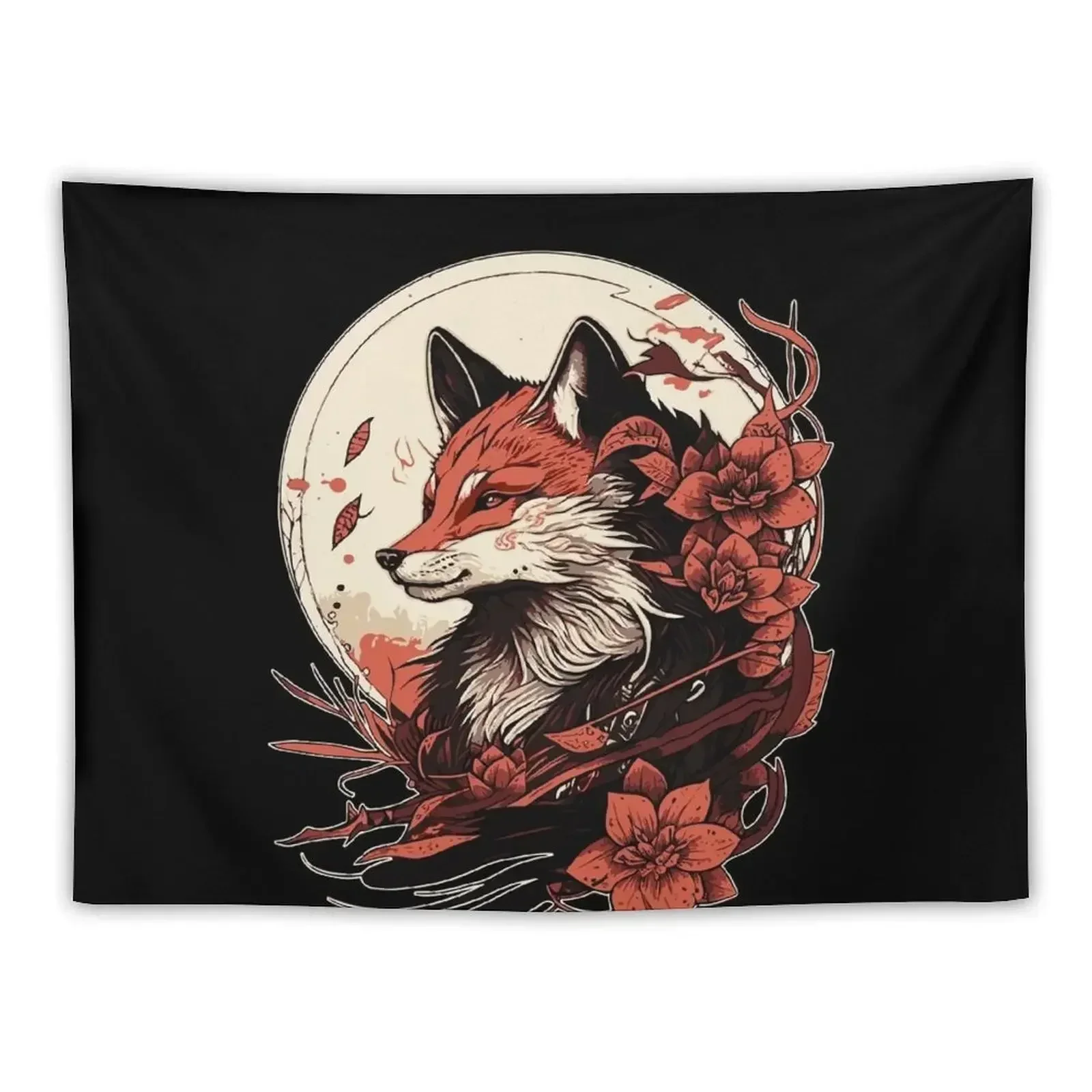 

japanese fox Tapestry Room Decor Cute Home Decor Accessories Tapestry