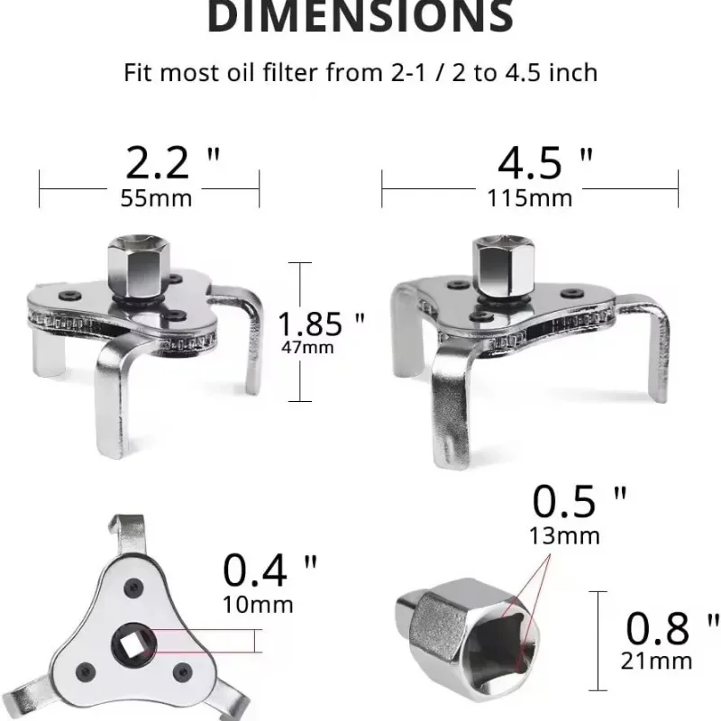 New Universal Flat Three Claw Oil Grid Disassembly Tool for Automobiles Three Filter Wrench Filtr Car Repair Tools Removal Tool