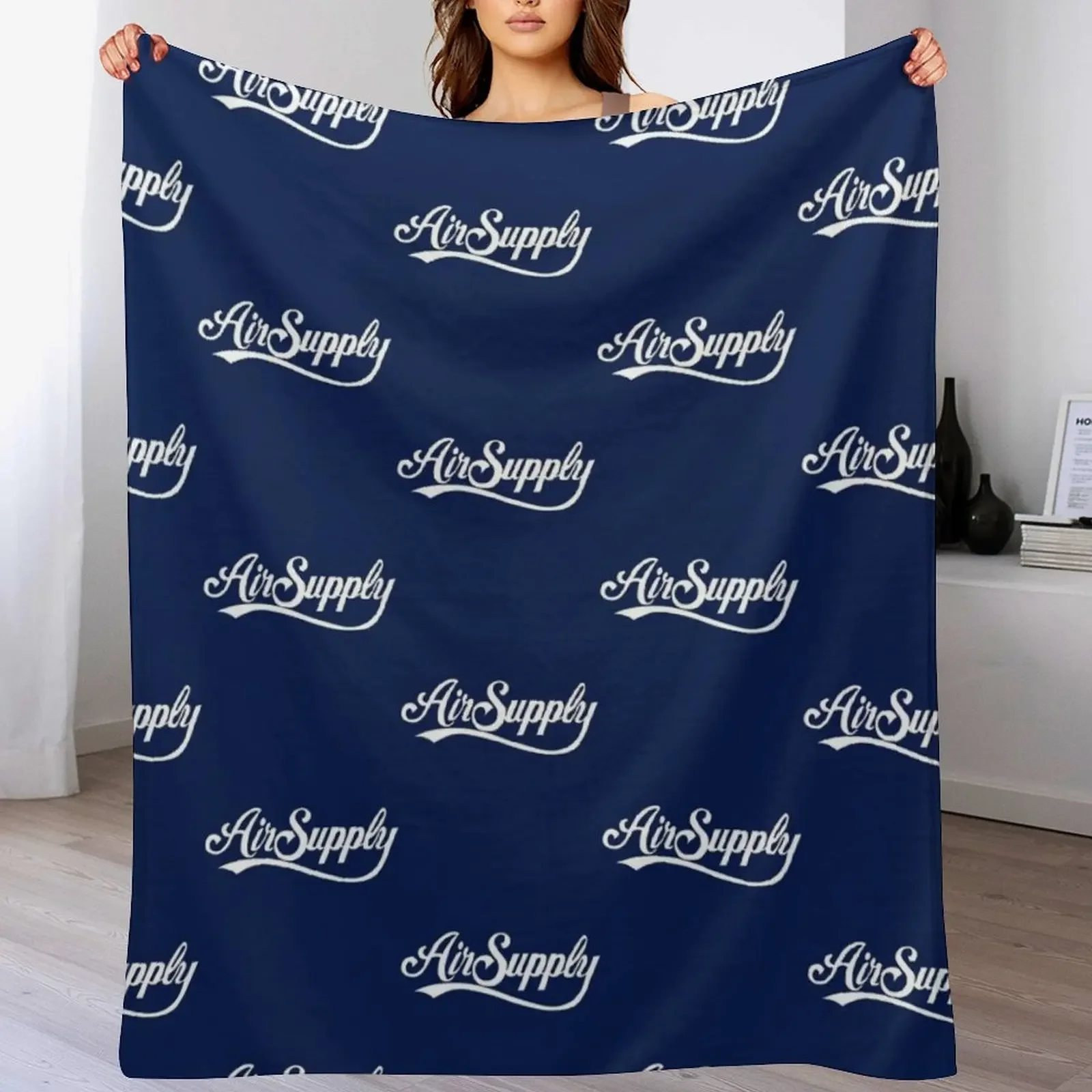 Air Supply Music Band Logo Throw Blanket Thin Soft Blanket for Summer Night Sleeping