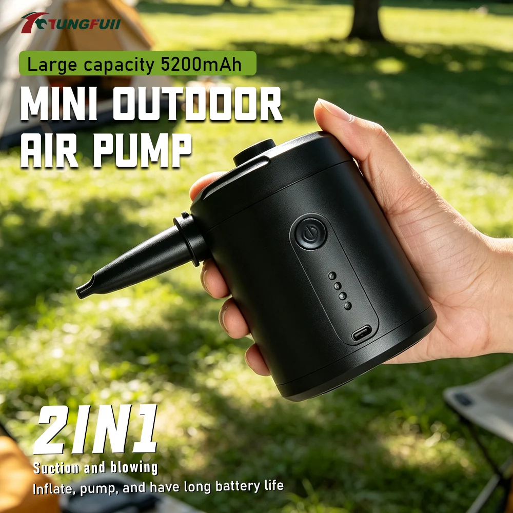 5200mAh Wireless Electric Air Pump Dual Inflate Deflate Mini Inflator For Outdoor Tent Air Bed Swimming Float Inflatable Toys view 6