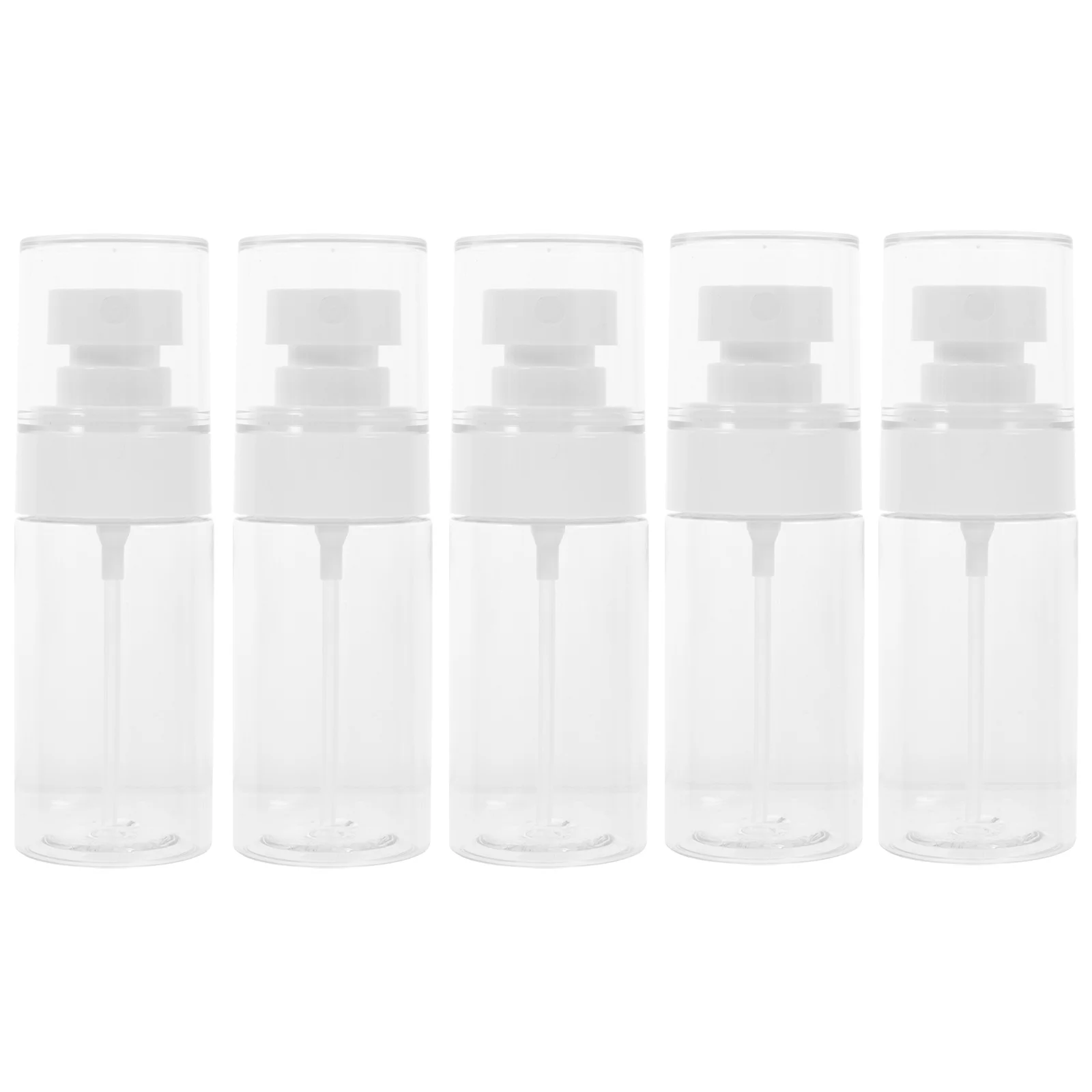 5Pcs Small Travel Spray Bottle Set Refillable Mist Spray Bottle for Toners Hair Face Essential Oil Plastic Containers