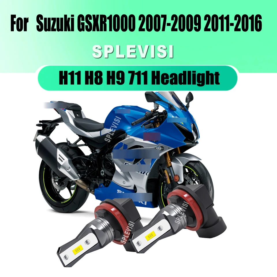 

led bulb H11 711 LED 45W White Headlight Headlamp Bulbs Fits For Suzuki GSXR1000 2007 2009,2011 2012 2013 2014 2015 2016
