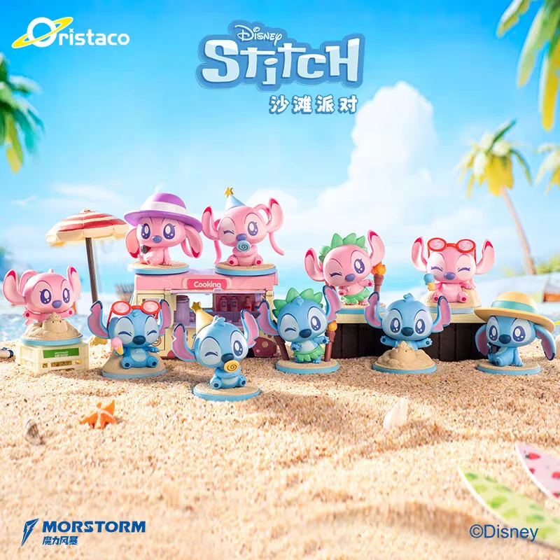 New Stitch Beach Party Blind Box Toy Official Summer Limited Figures Collectible Desk Decor Kids Birthday Christmas Gifts