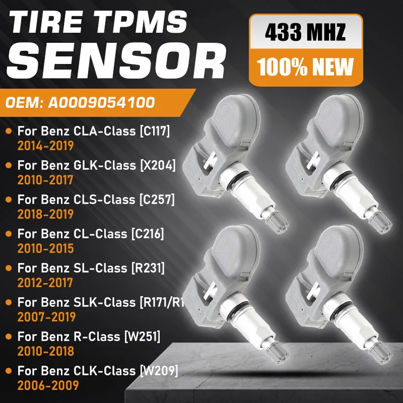 

Tire Pressure Sensor For Mercedes-Benz C117 X204 C257 C216 Mercedes-Benz R231 R171 R172 Mercedes-Benz W251 W209 Car TPMS Sensor
