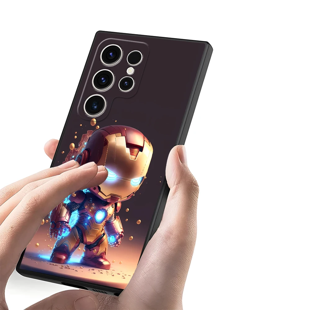 Coque de téléphone souple pour Samsung Galaxy S26 S24 Plus S9 S10 Note 8 9 10 20 Ultra S20 S25 Edge S21 FE S23 Ultra mignon Marvel Iron