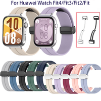 Silicone Magnetic Buckle Strap For Huawei Watch Fit New SE 4 3 2 Fit2 Fit3 Fit4 Pro Soft Candy Color Band Sports Bracelet Loop