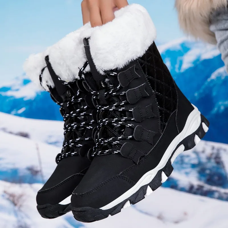 

YRZL 2025 Winter Boots for Women Waterproof Anti Slip Thermal Warm Comfort Outdoor Hiking Snow Boots Women Winter Thermal Boots