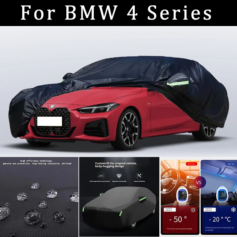 

For BMW 4 Series Car Covers Outdoor Waterproof Dustproof Sun Rain Snow Protection Thick Oxford Cloth Full Car Accessories