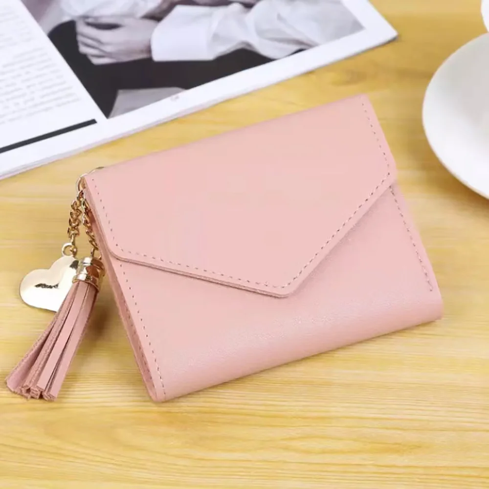 

Women's Fashion PU Leather Wallet 2022 New Ladies Short Coin Purse Portable Card Holder Money Bags ID Credit Card Storage Purses