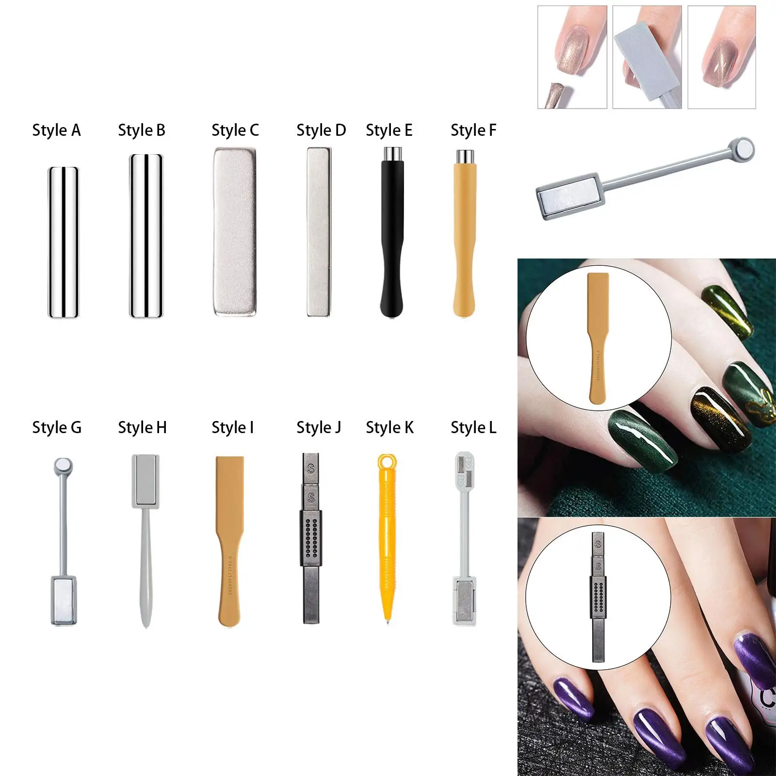 Cat Eye Sticks Nagelpen Gradient Design Tools voor DIY 3D Nail Art Home Studio