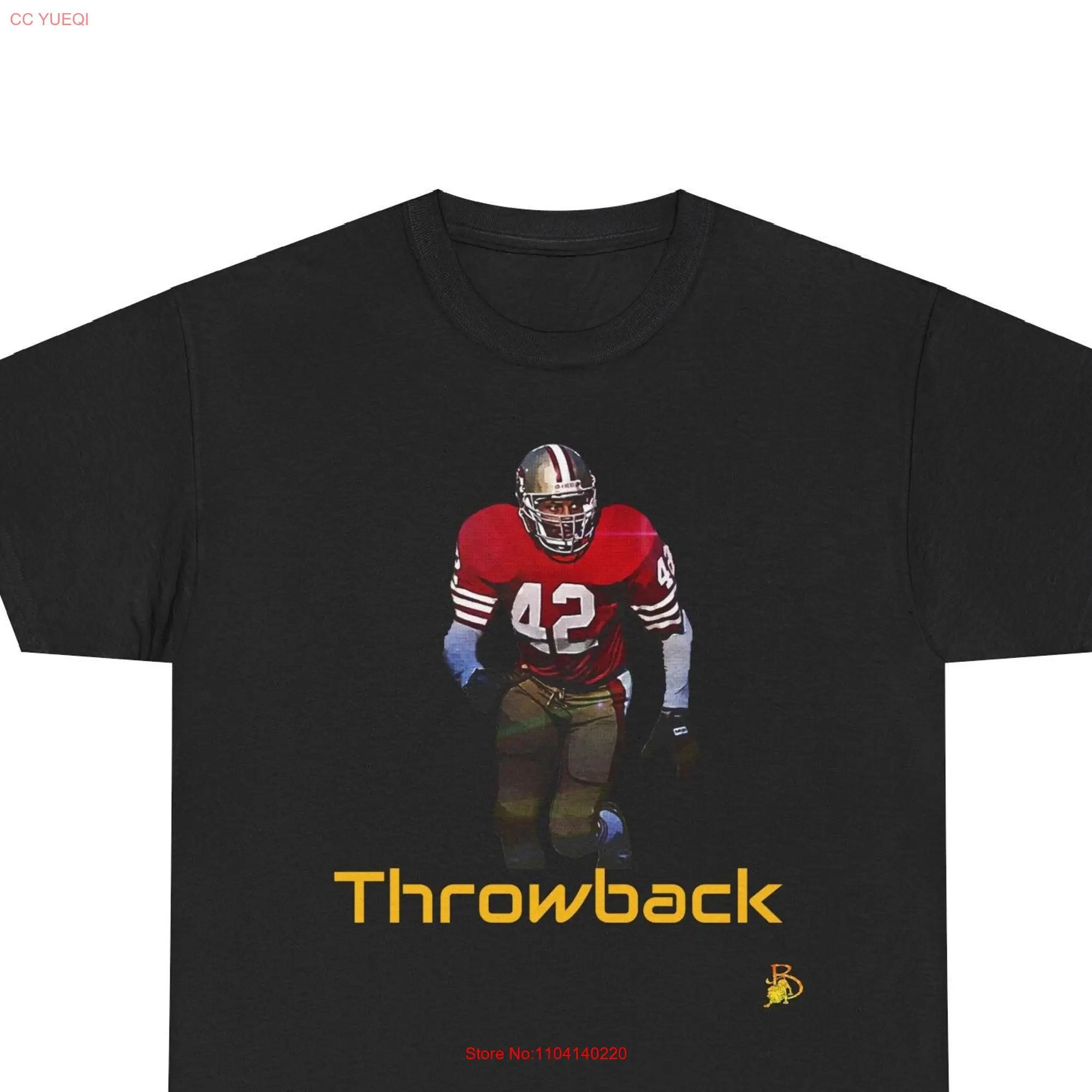 Ronnie Lott Throwback Heavy Cotton T Shirt long or short sleeves