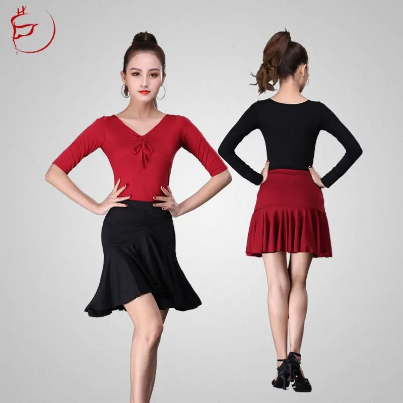 Latin Dance Skirt Adult Half Skirt Children\'s Skirt Latin Dance Tassel Skirt New Training Suit