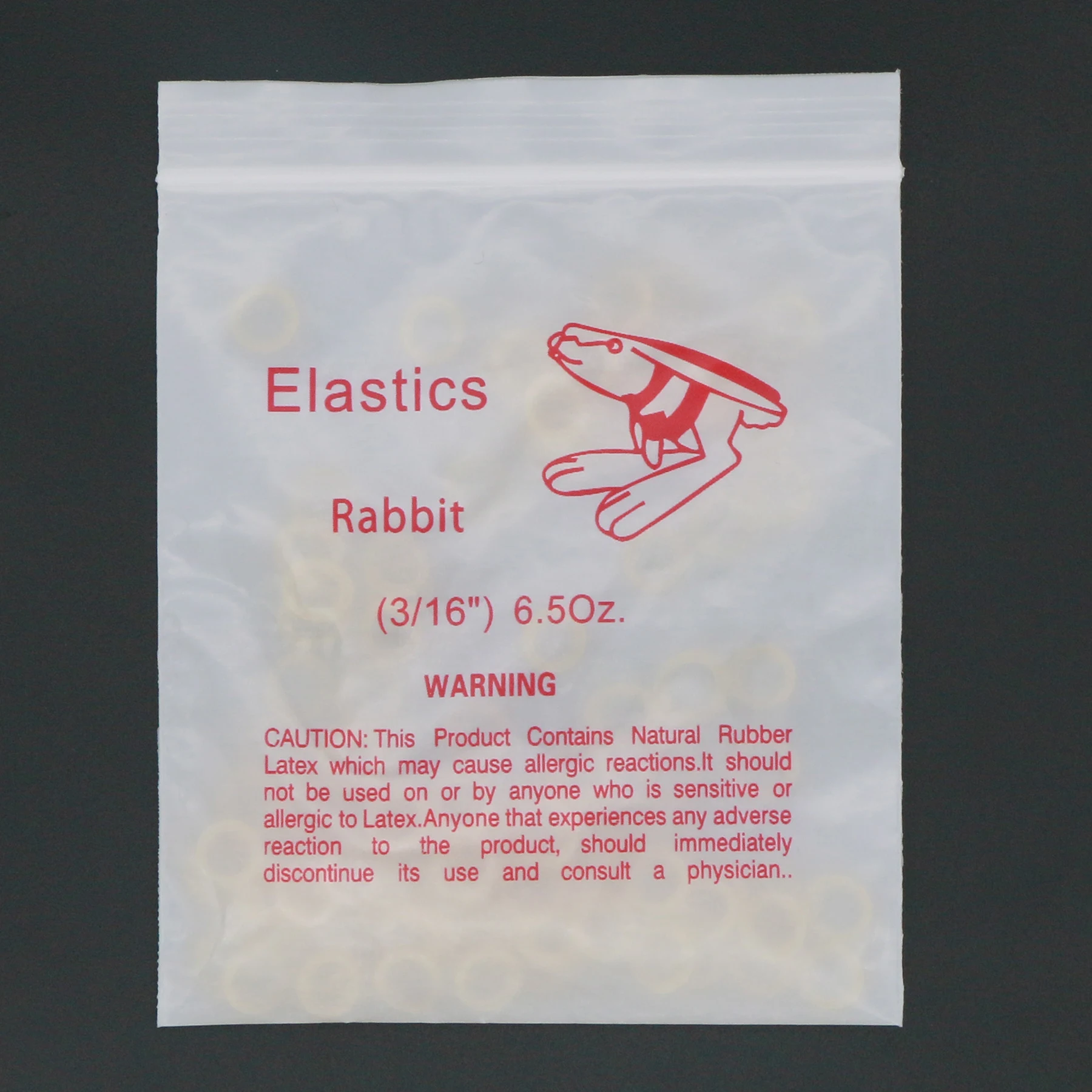 10Bags/1000Pcs Dental Orthodontic Elastics Latex Rubber Bands Use For Brackets Braces 3/16\'\' Rabbit 6.5OZ